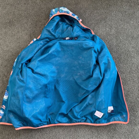 Lands End Kids Rain Jacket Waterproof Hooded XL 14 16 Teal Lightweight Coat - Picture 9 of 16